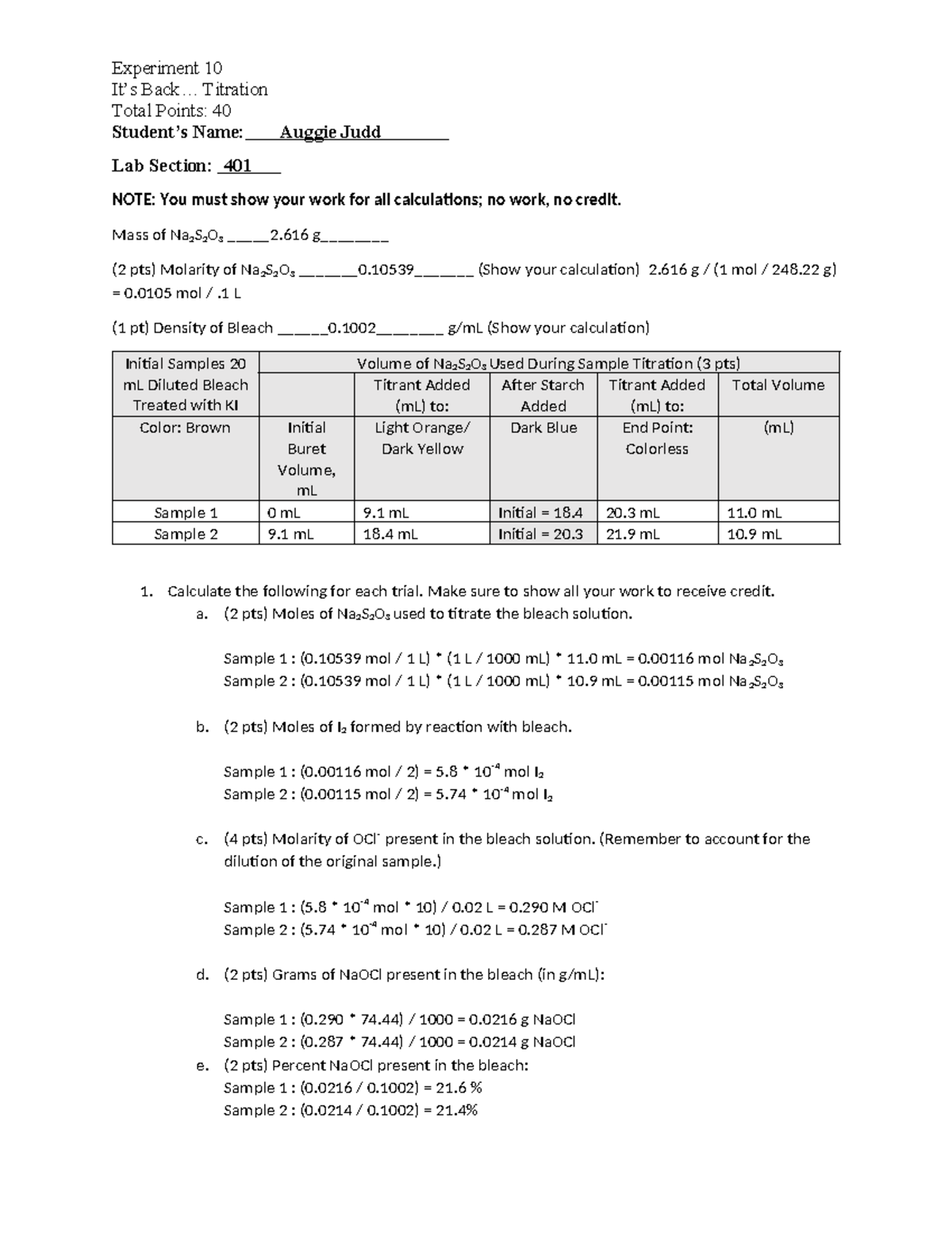 back titration experiment pdf