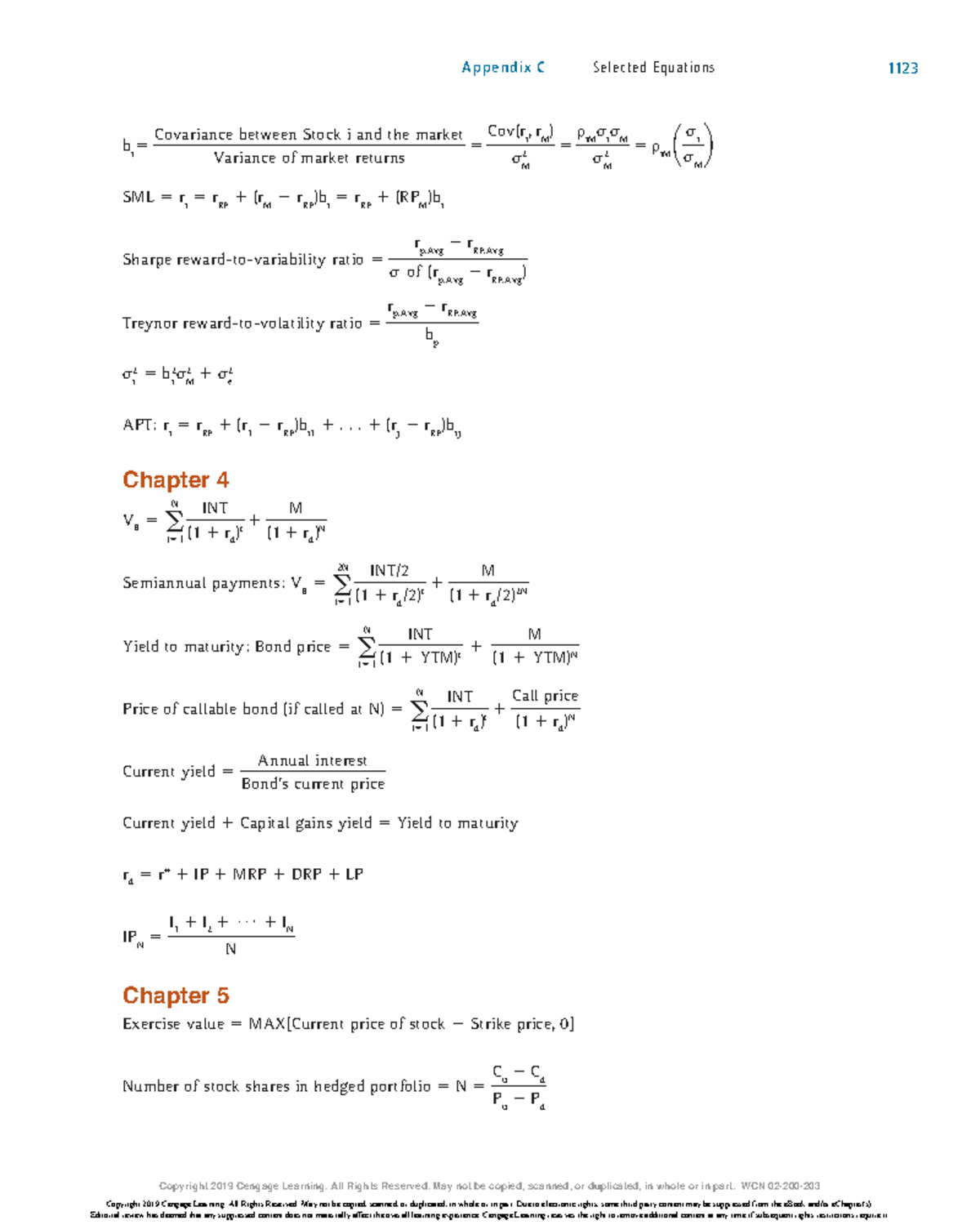 Financial Management II-389 - Appendix C Selected Equations 1123 bi 5 ...