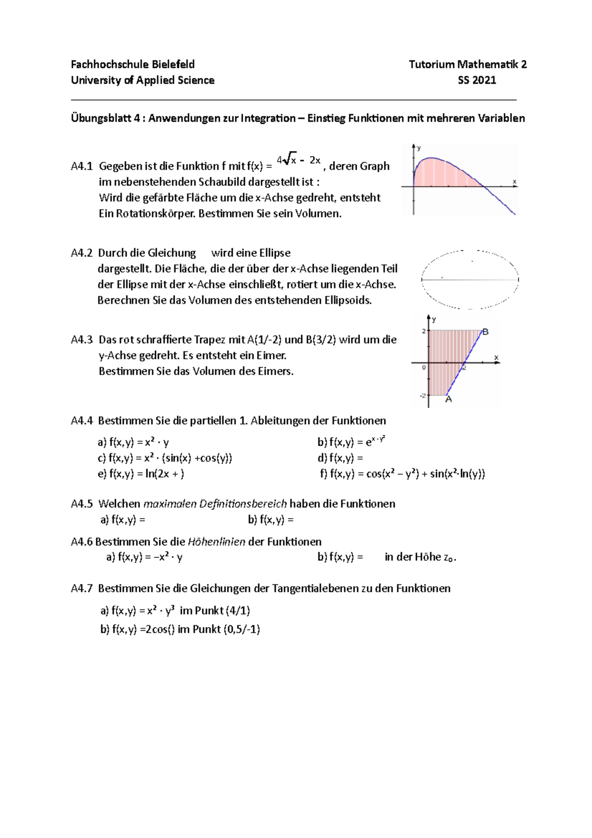 Übungsblatt 4 2021 - Sommersemester - Fachhochschule Bielefeld Tutorium ...