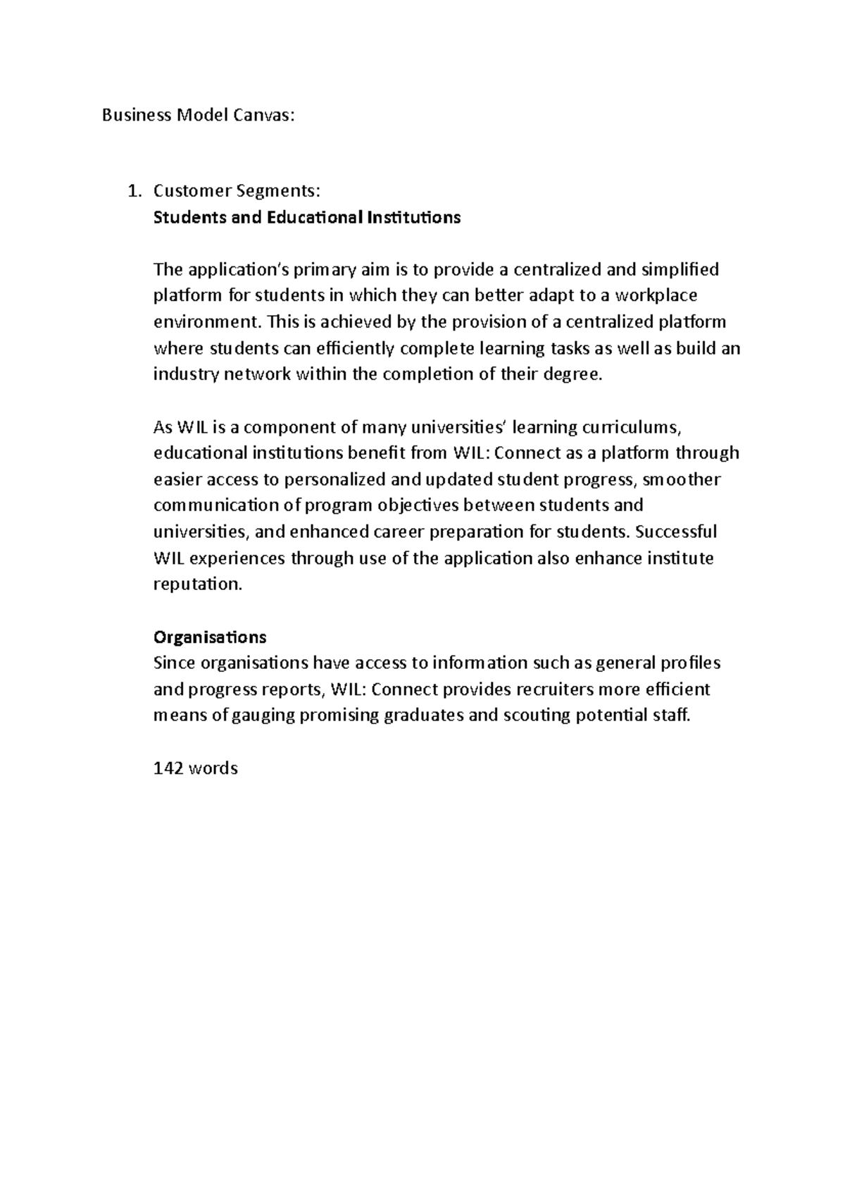 Business Model Canvas - Lecture notes 1 - Business Model Canvas ...