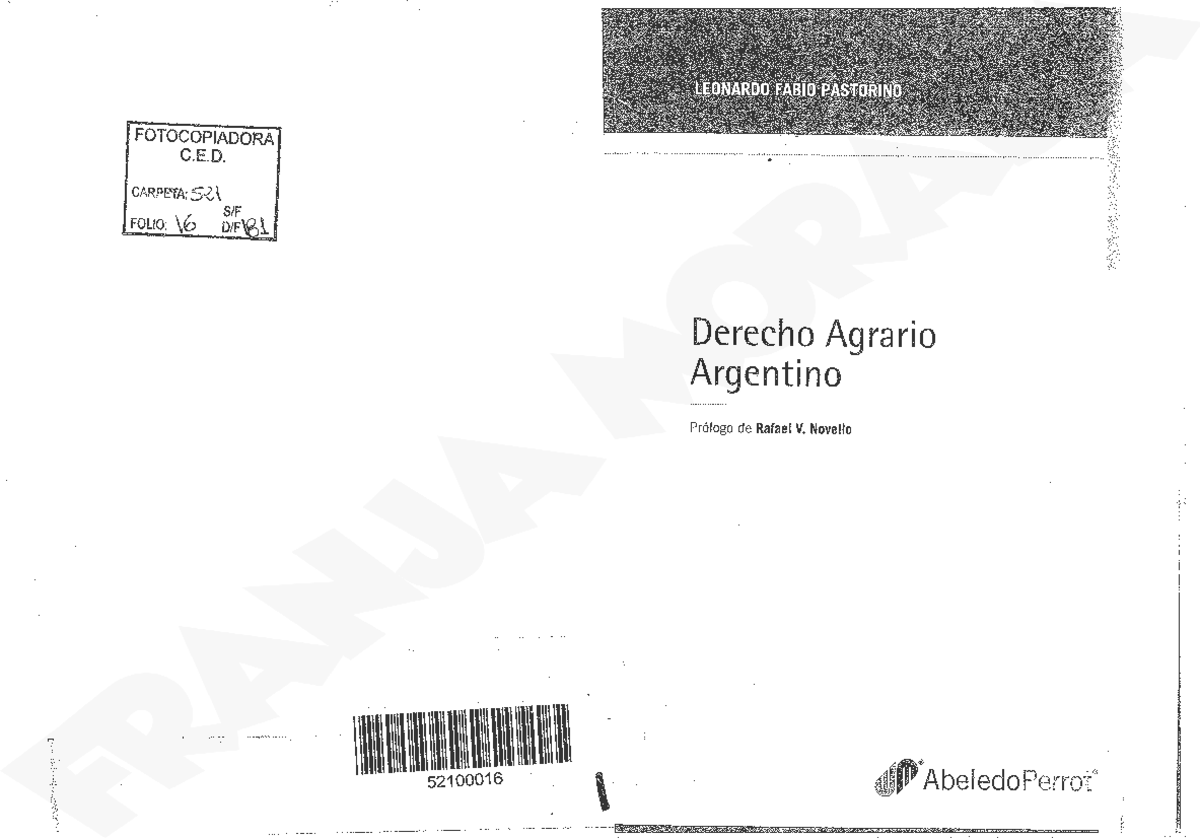 8.2 Derecho Agrario Moderno Relacion Con Lo Ambiental Objeto Caracteres ...