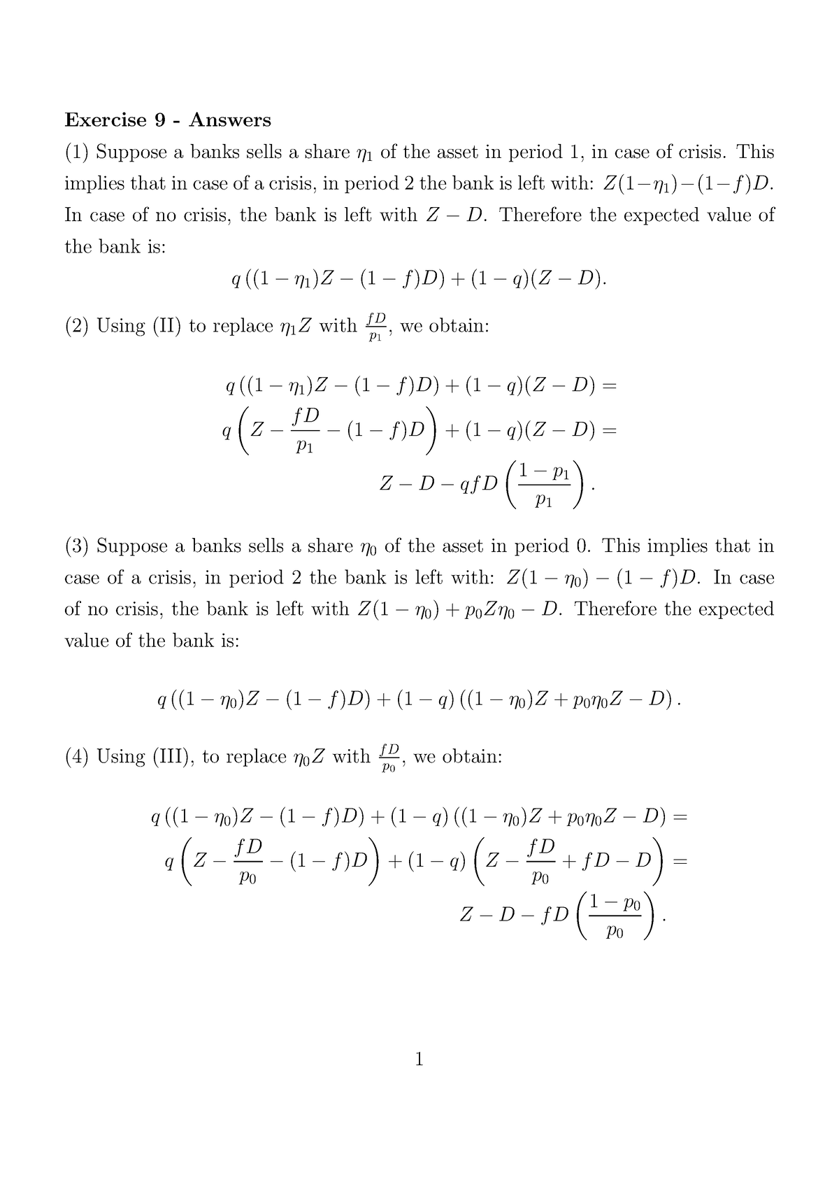 exercise-9-answer-exercise-9-answers-1-suppose-a-banks-sells-a-share-1-of-the-asset-in