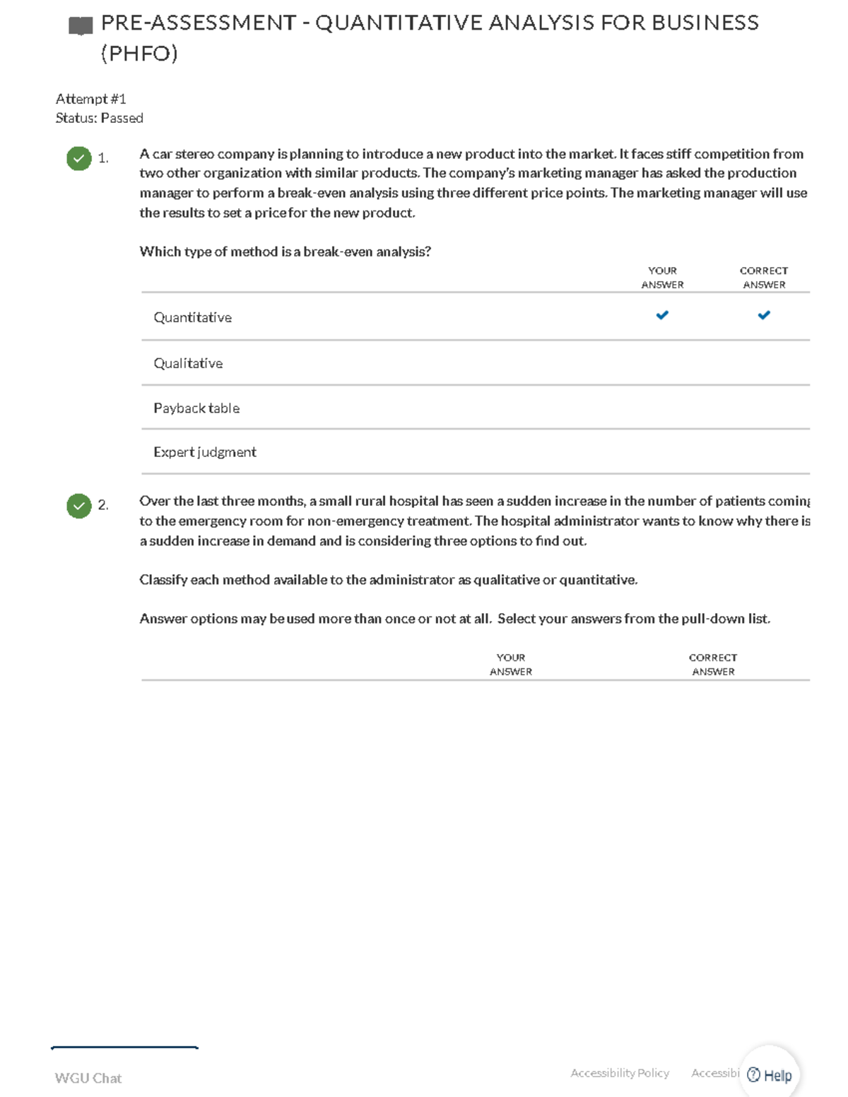 C723 Quantitative Analysis For Business Pre Assessment - PRE-ASSESSMENT ...