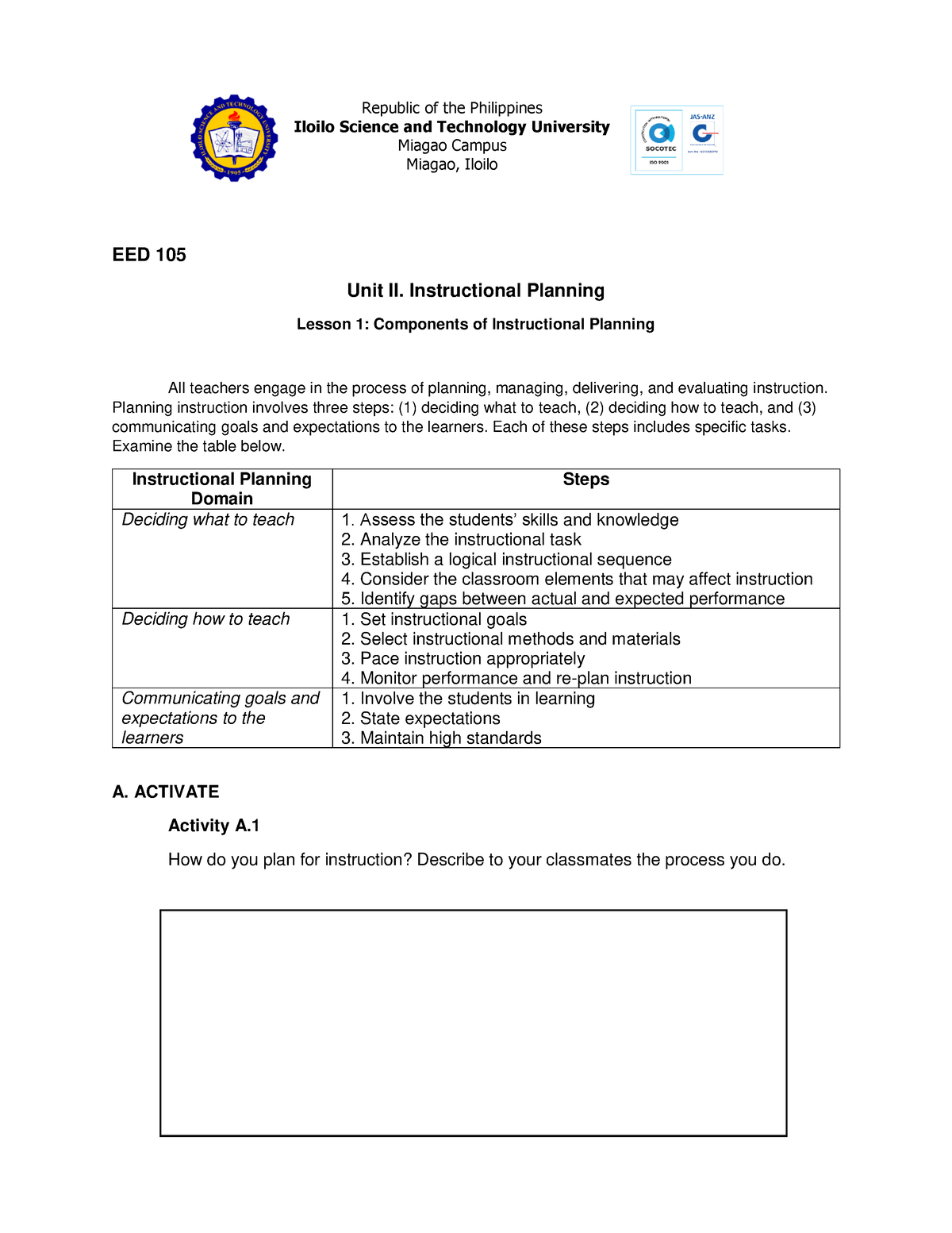 eed-105-unit-2-eed-105-unit-ii-instructional-planning-lesson-1