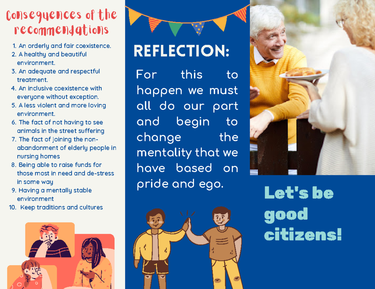 Folleto Tríptico Let's be good citizens! - Let's be good citizens