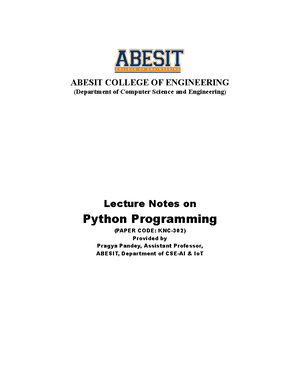 Unit 5 - python programming unit 5 lecture notes - B- Semester IV (ME ...