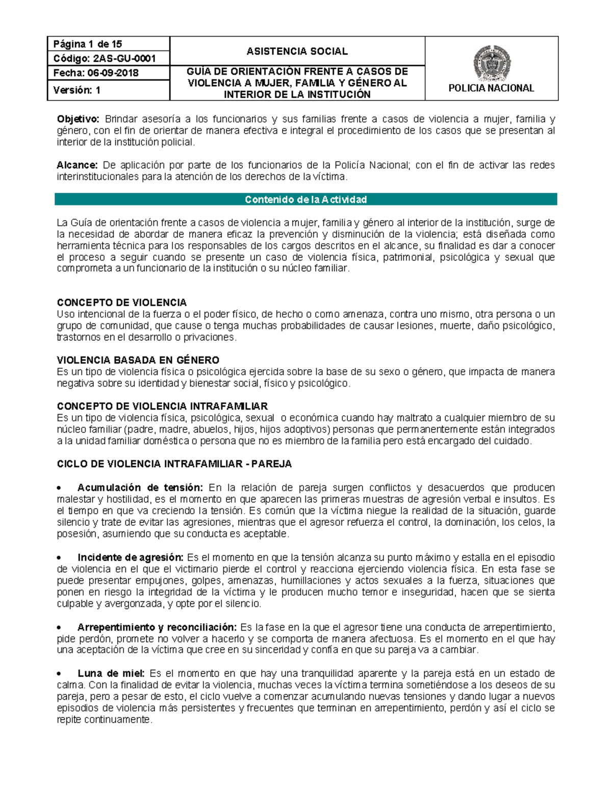 GUIA DE Orientacion Frente A Casos DE VIF Ponal - ASISTENCIA SOCIAL ...