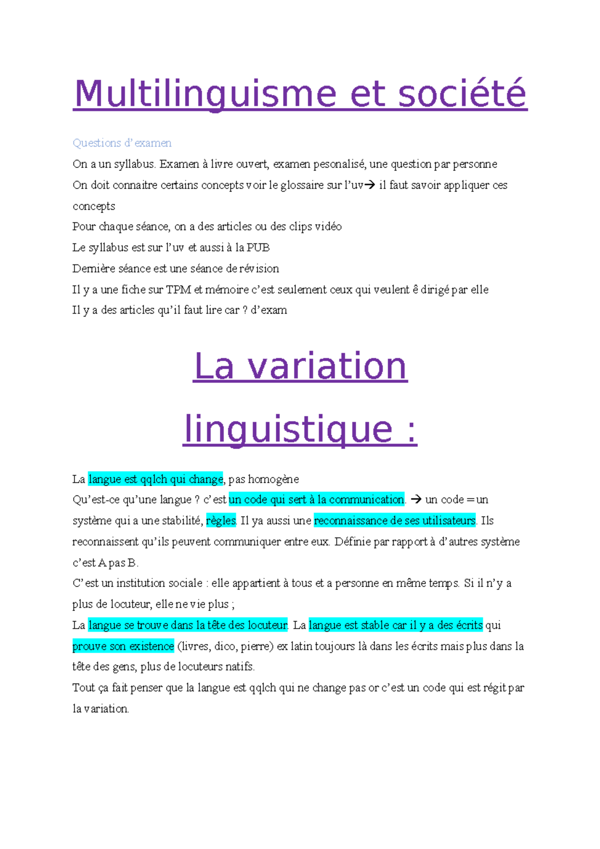 Multilinguisme et société - Multilinguisme et société Questions d ...