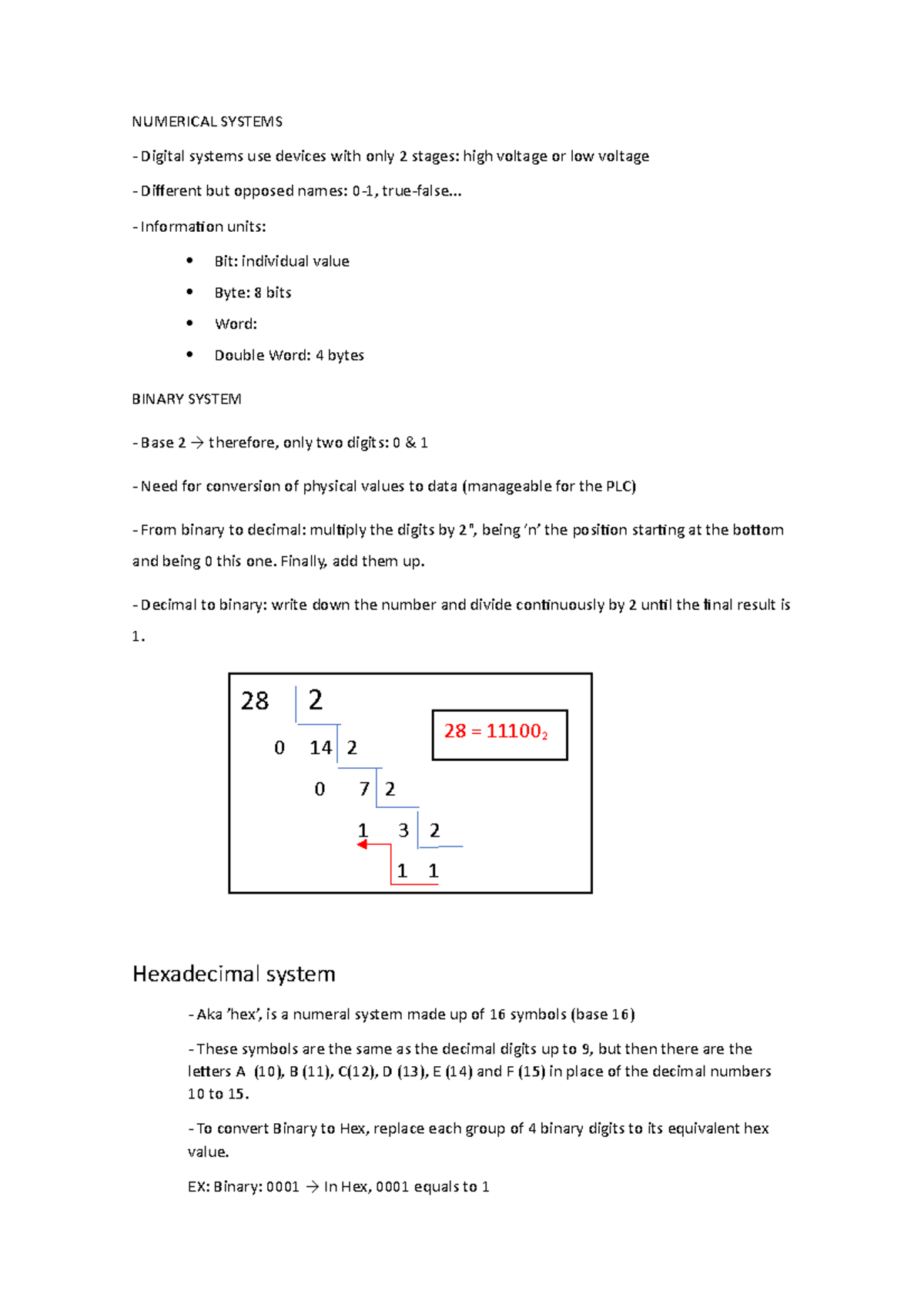 UNIT 2 - Tema 2 - NUMERICAL SYSTEMS Digital systems use devices with ...