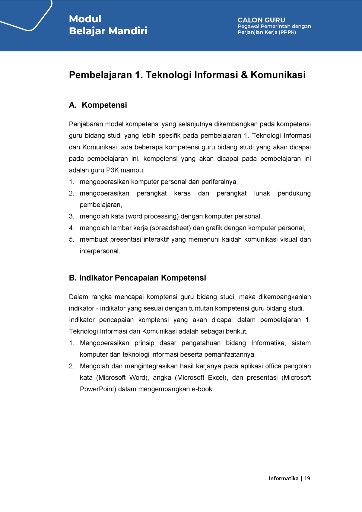 Modul Bahan Belajar Informatika 2021 Pembelajaran 1 - Informatika | 19 ...