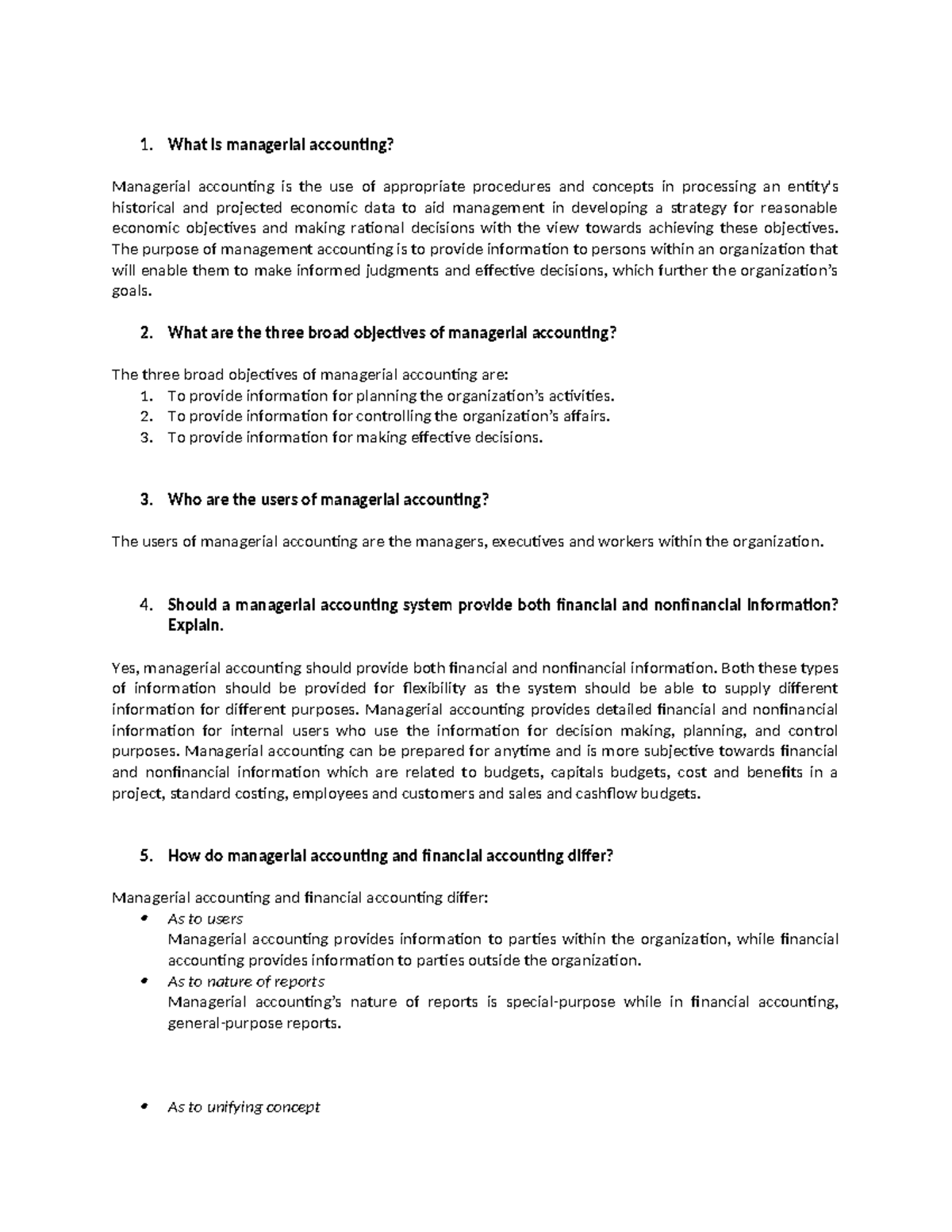Managerial Acctg - Introduction to Management Accounting - What is ...