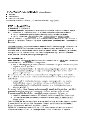 Prova D'esame Economia Aziendale Uniparthenope Napoli - - Studocu