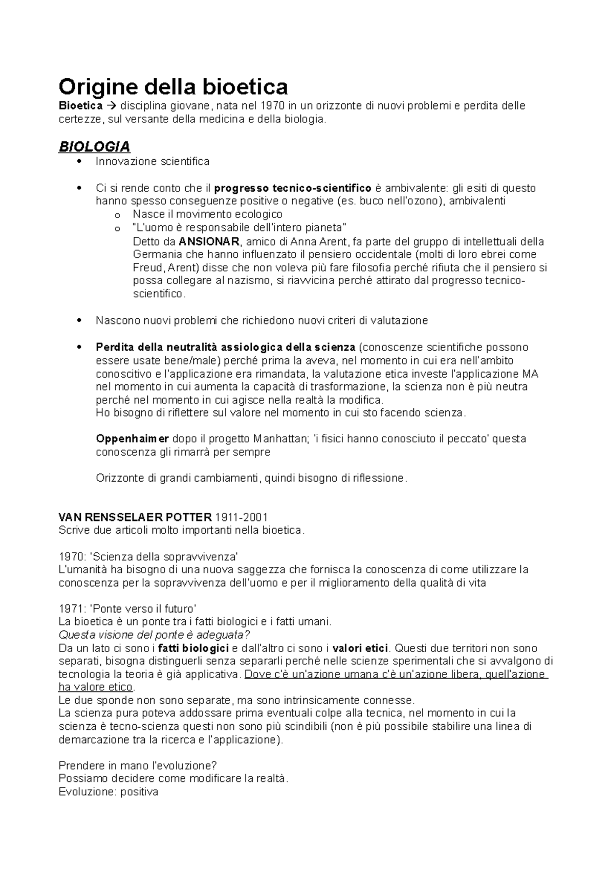 1.Origine della bioetica Origine della bioetica Bioetica disciplina