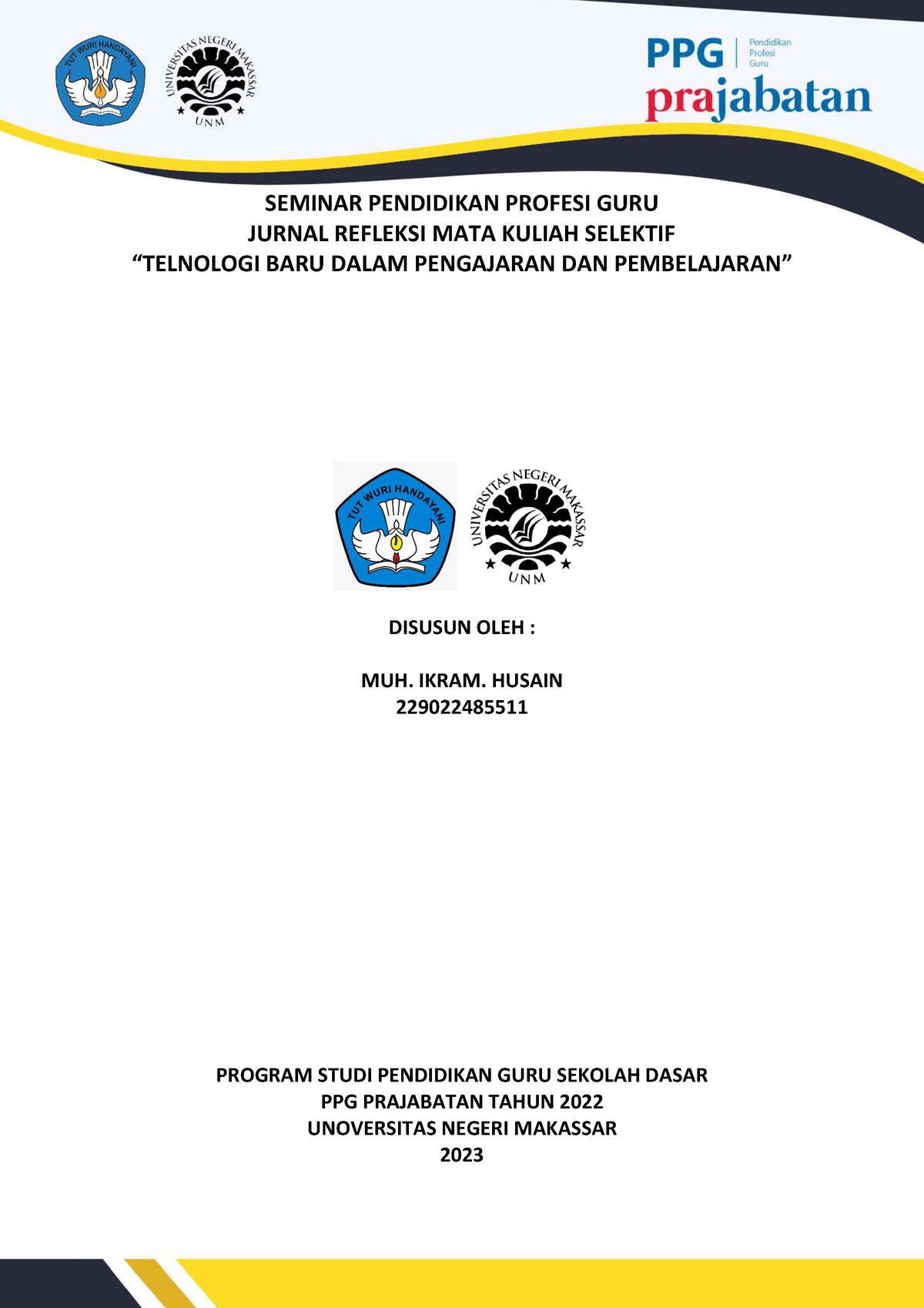 Jurnal Refleksi Teknologi Baru Dalam Pengajaran Dan Pembelajaran Muh Ikram Husain Seminar 