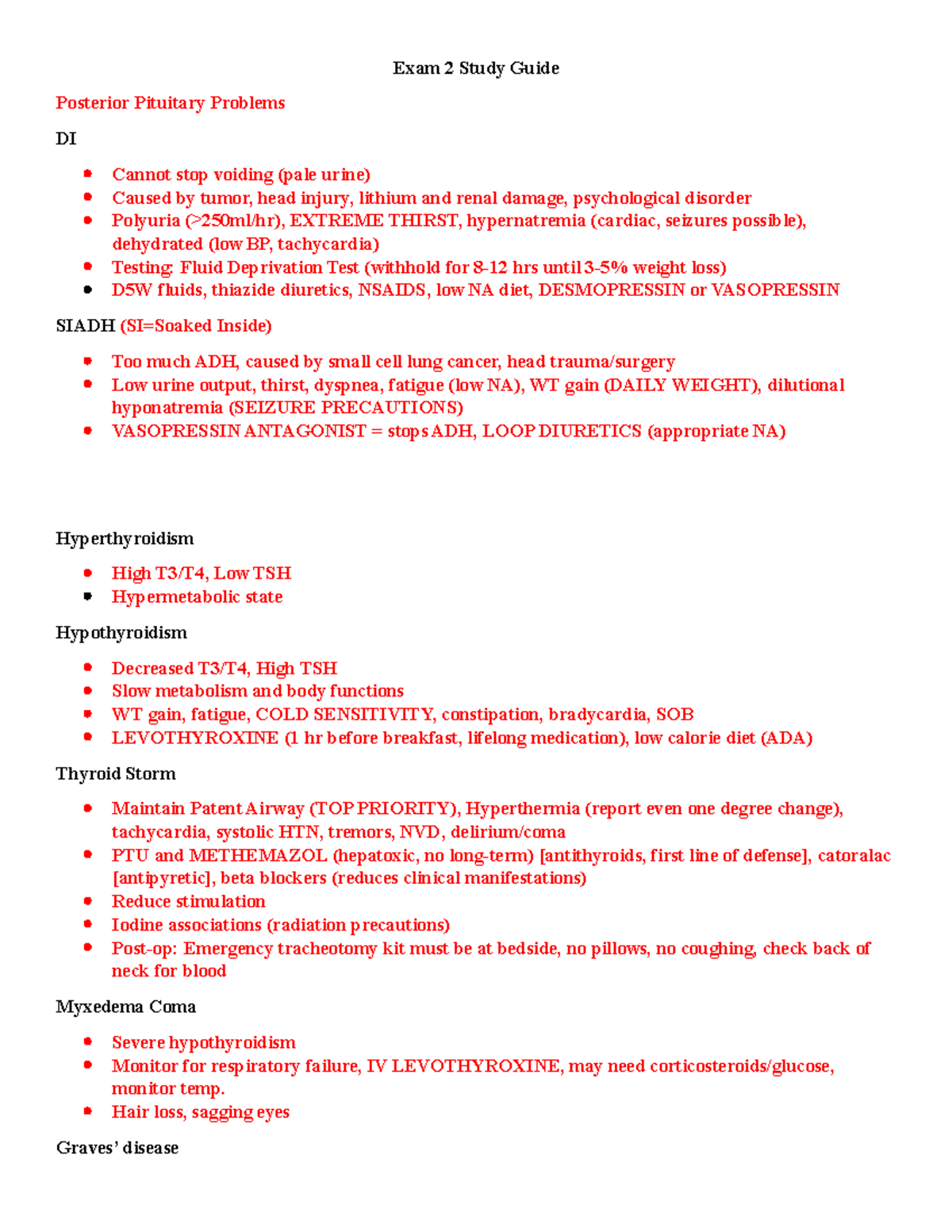 Exam+2+Study+Guide - Summary Nursing Process II - Exam 2 Study Guide ...