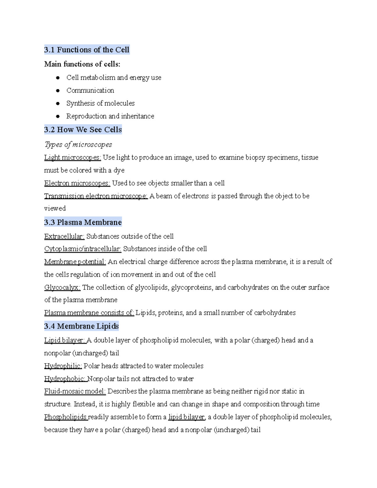 Chapter 3 cell biology - Seeley's Anatomy and Physiology - 3 Functions ...