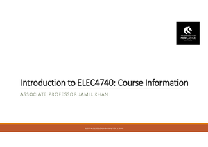 Introduction to ELEC4740