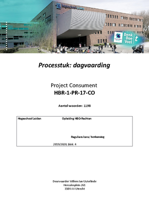 Review Voor Project Consument - ‘Review’ Toetsing Van: Project ...