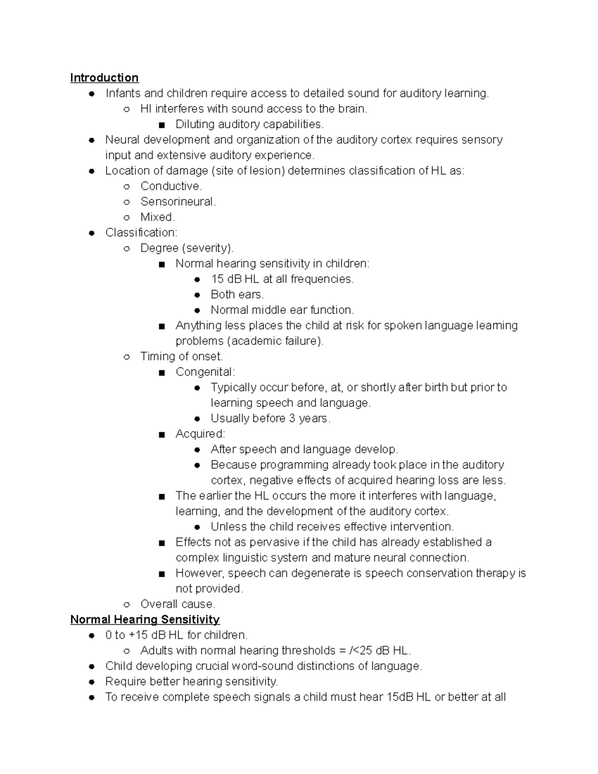Chapter 3 Hearing and Hearing Loss in Infants and Children ...