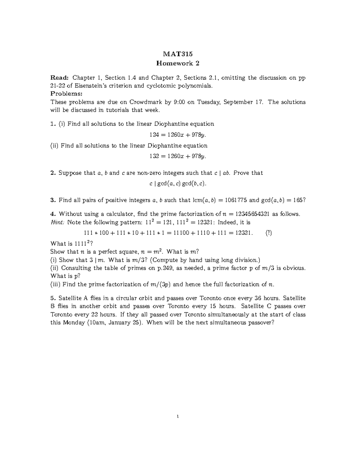 Homework 2 - It's a full question and solution transcript. - MAT ...
