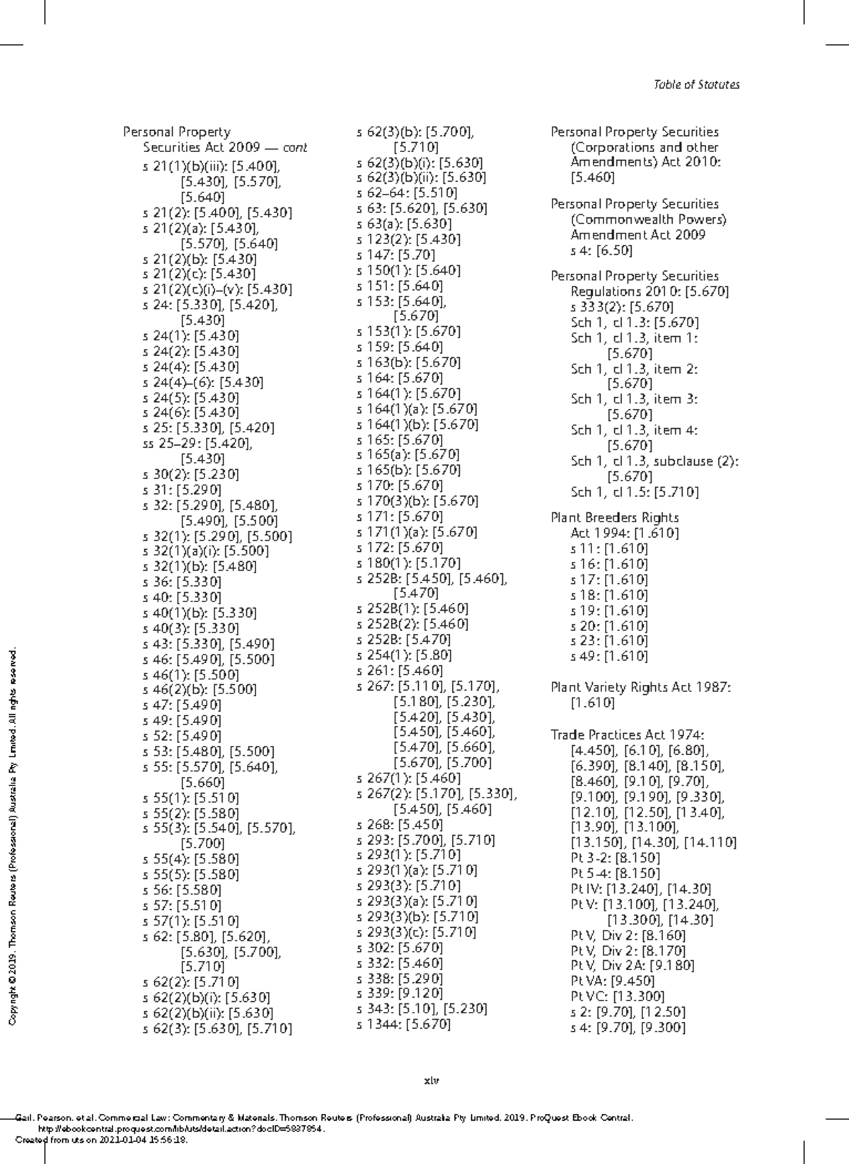 Commercial Law Commentary & Materials - (Pages 45 to 88) - Table of ...