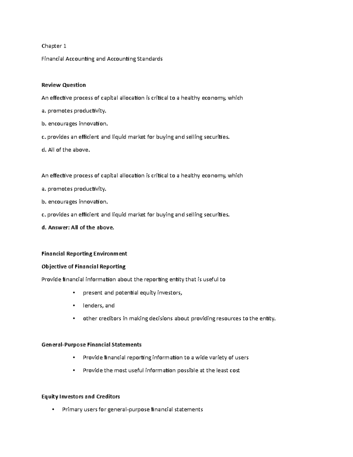 Chapter 1 Lecture Notes 2 - Chapter 1 Financial Accounting and ...
