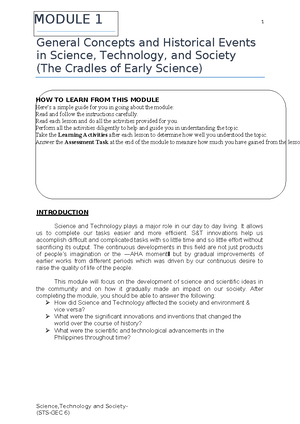 Module-1 - n\a - Subject: GEC 8 The Contemporary World Chapter 1 ...