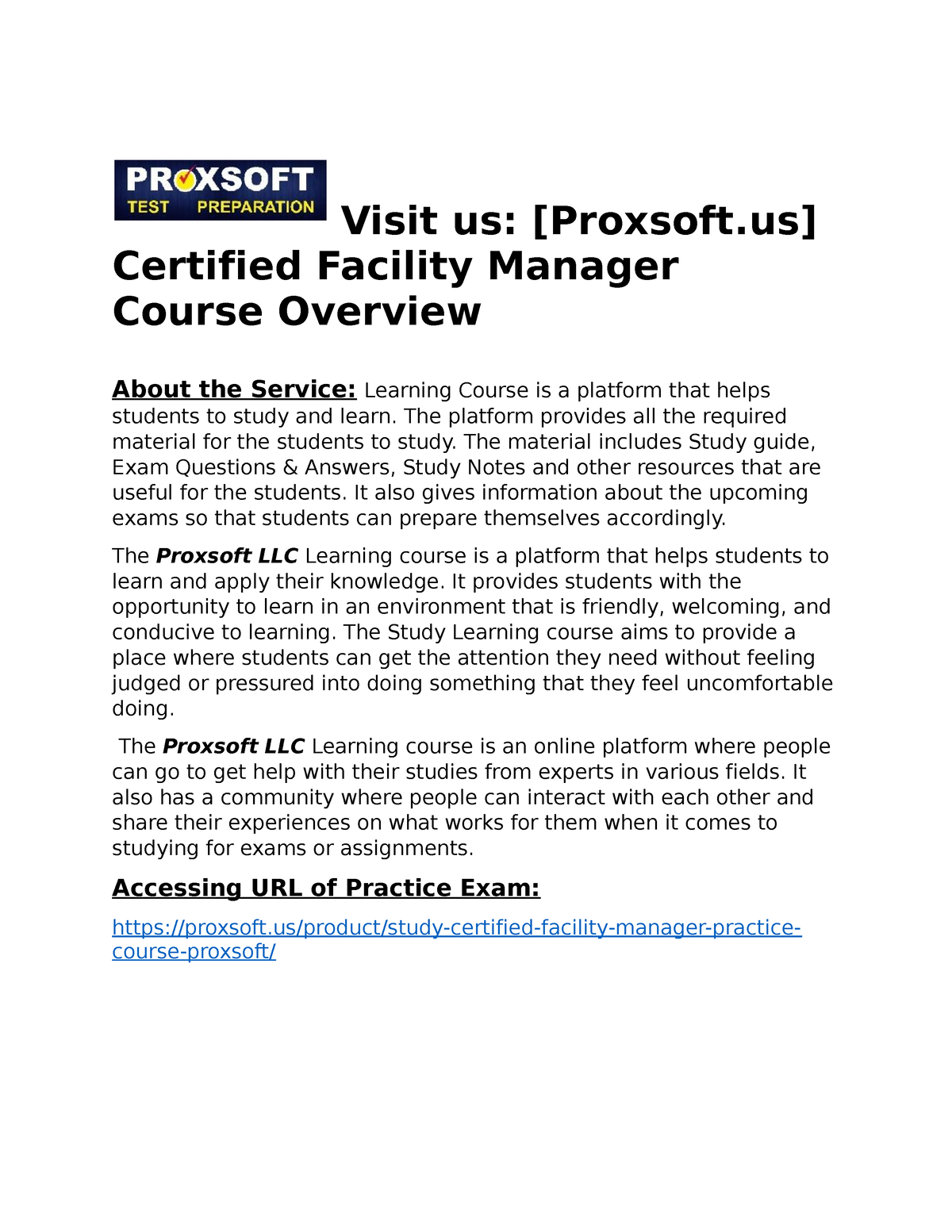 Certified Facility Manager Practice Course Visit Us Proxsoft   Thumb 1200 1553 