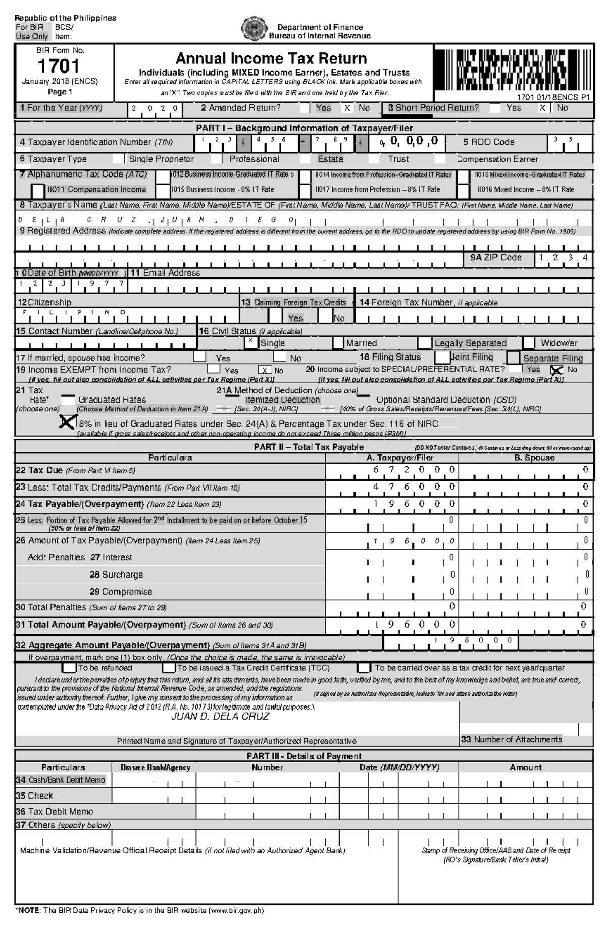 Cajucom- Birform - for accountancy students only - Republic of the ...