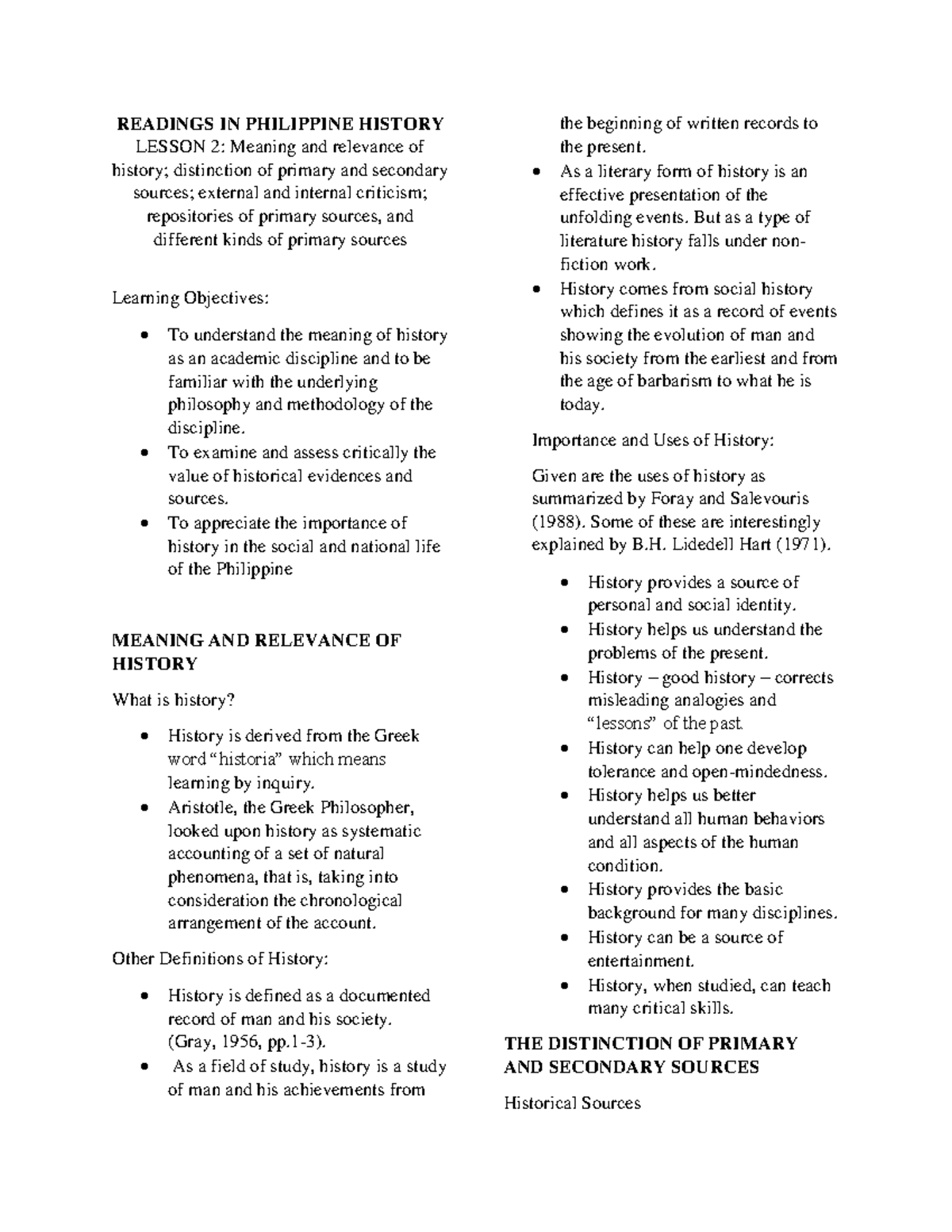 GE-2 Lesson-2 PDF - the - READINGS IN PHILIPPINE HISTORY LESSON 2 ...