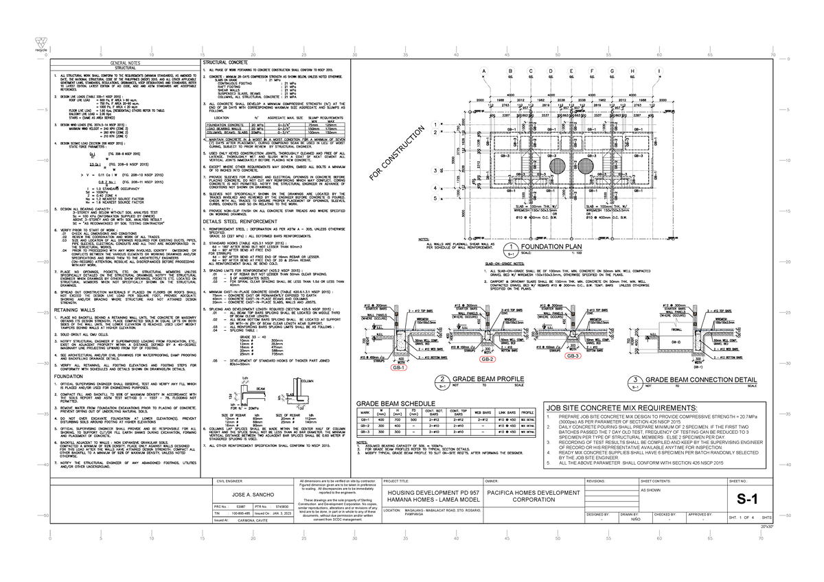 anything in this world - GRADE BEAM PROFILE GB- GB- GB- GRADE BEAM ...