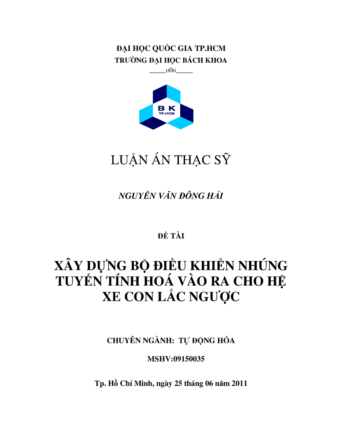 Luan Van Nguyen Van Dong Hai - ð I H C QU C GIA TP TRƯ NG ð I H C BÁCH ...