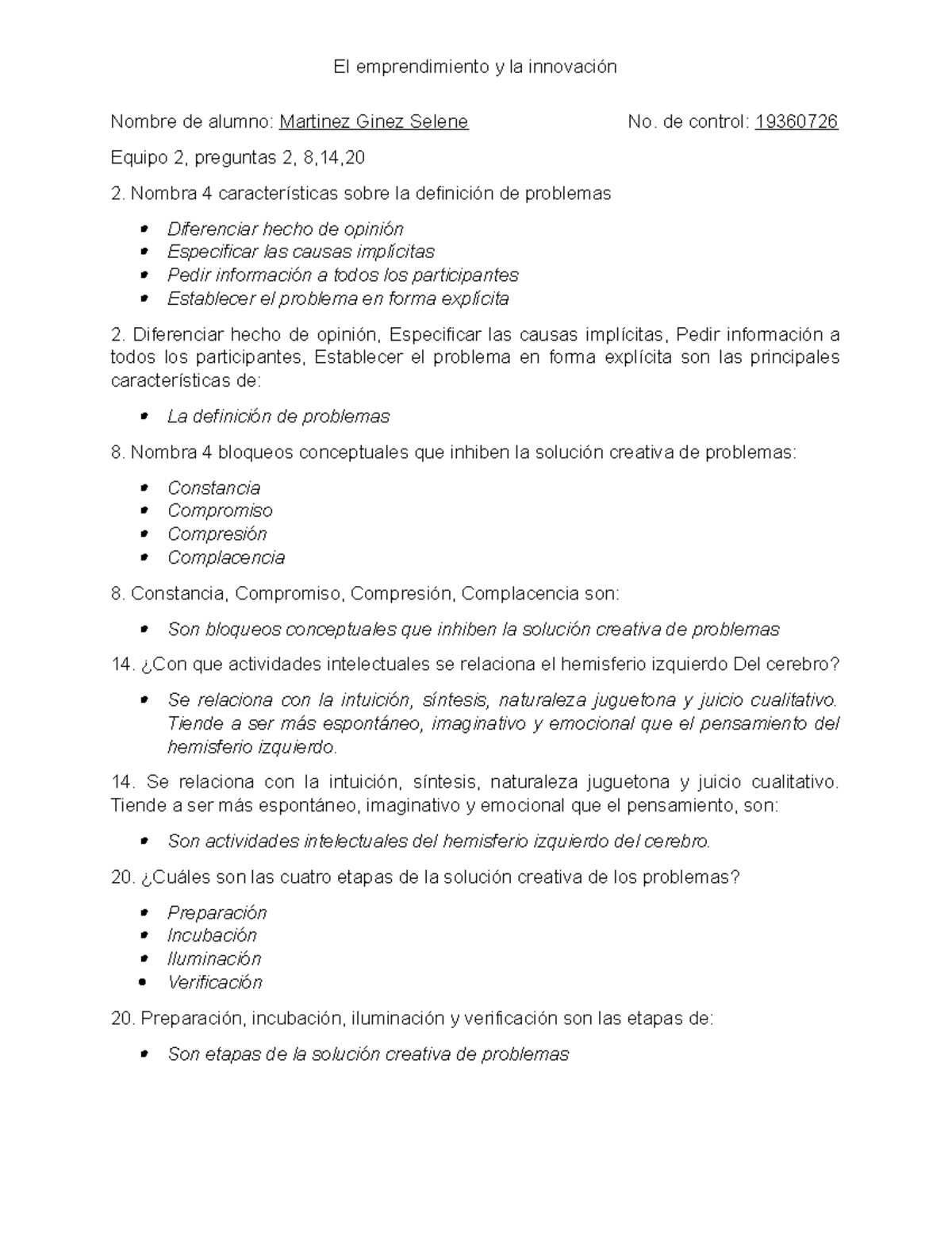 Examen U2 Del Emprendimiento Y La Innovación - El Emprendimiento Y La ...