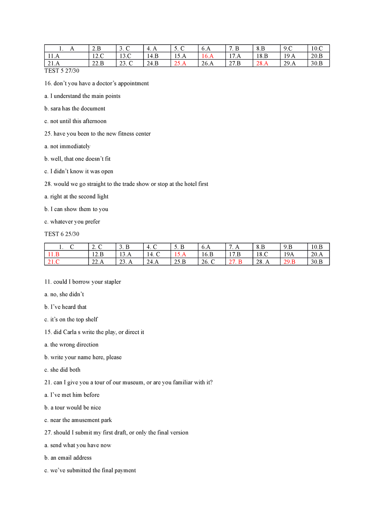 Practice TEST - Bài Giảng - 1. A 2 3. C 4. A 5. C 6 7. B 8 9 10 11 12 ...