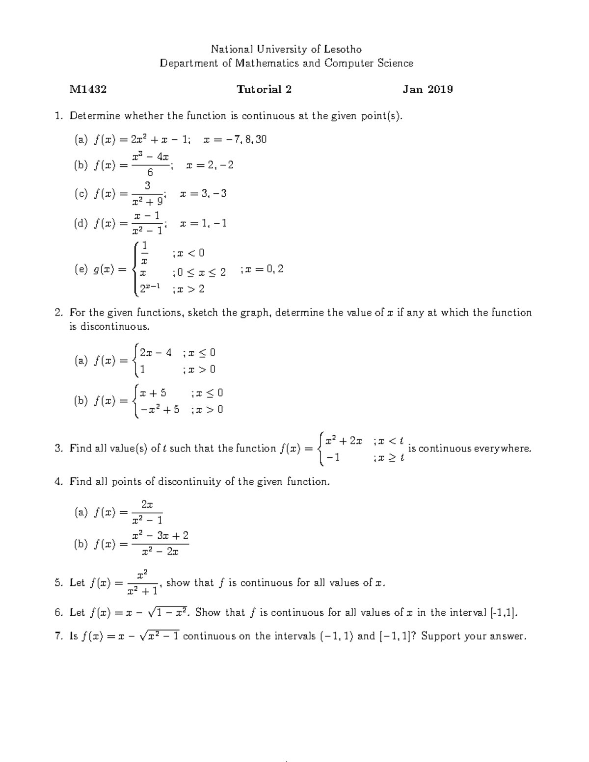 everything in math that you could ever ask for - National University of ...