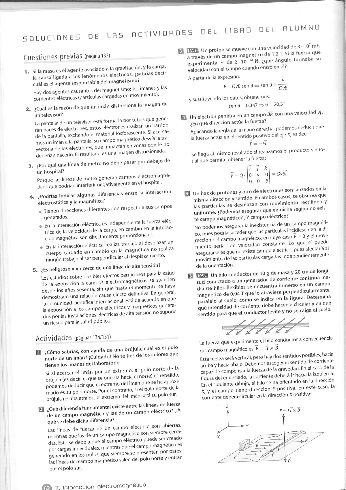 Campo Magnético Soluciones A Problemas - Física Ii - Studocu