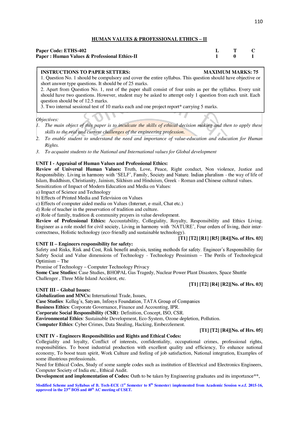 8thsem Syllabus - Modified Scheme And Syllabus Of B. Tech-ECE (1st ...