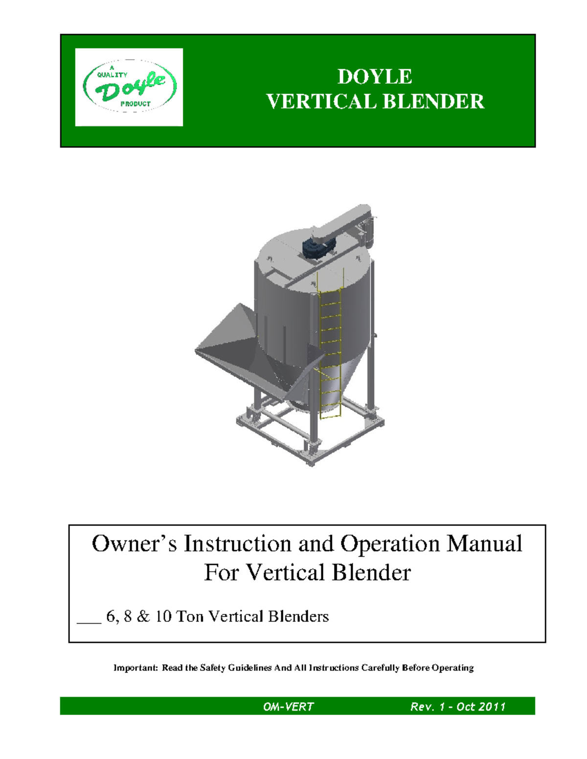 Vertical Blender Manual 2016 - copia - Important: Read the Safety ...