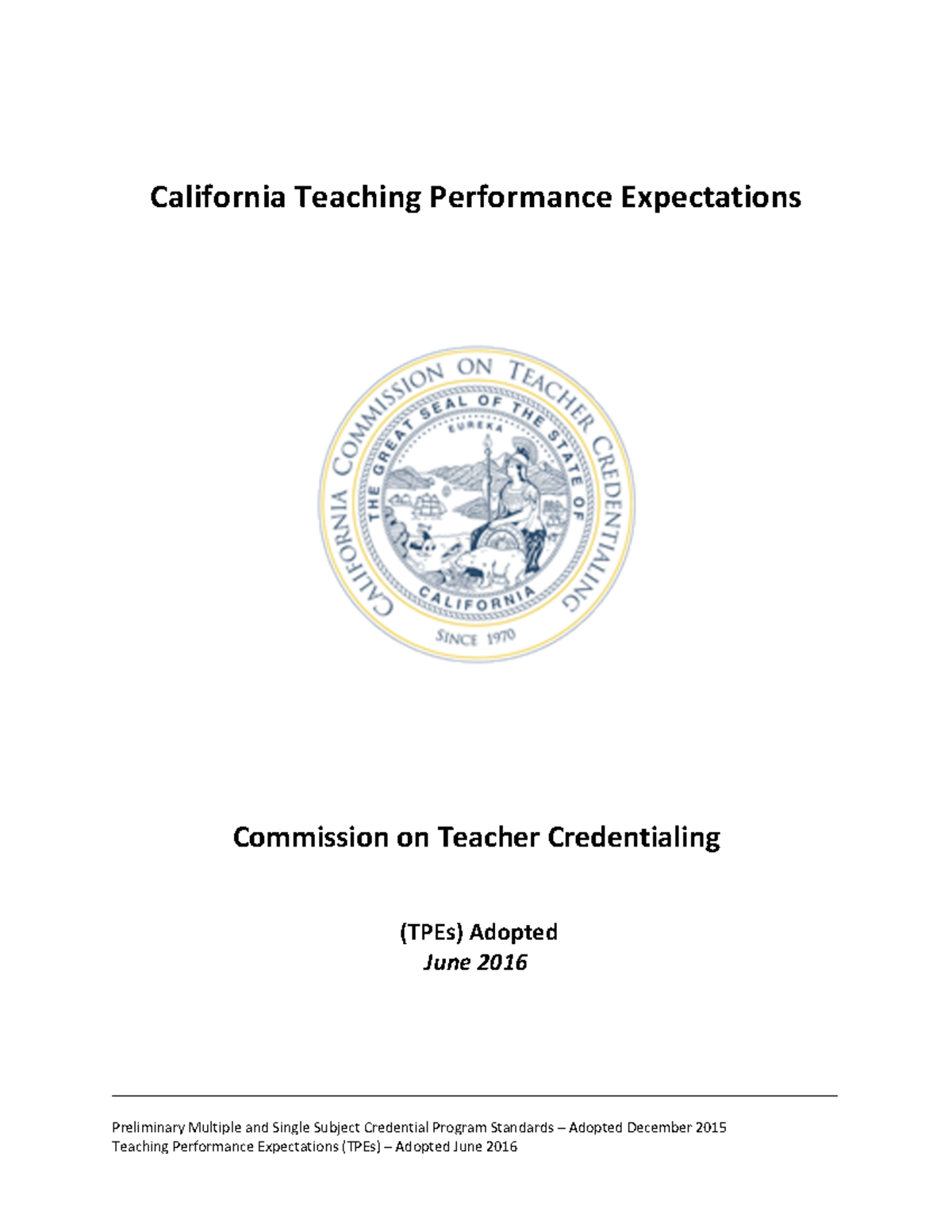 TPEs with state seal - Study Document - Preliminary Multiple and Single ...