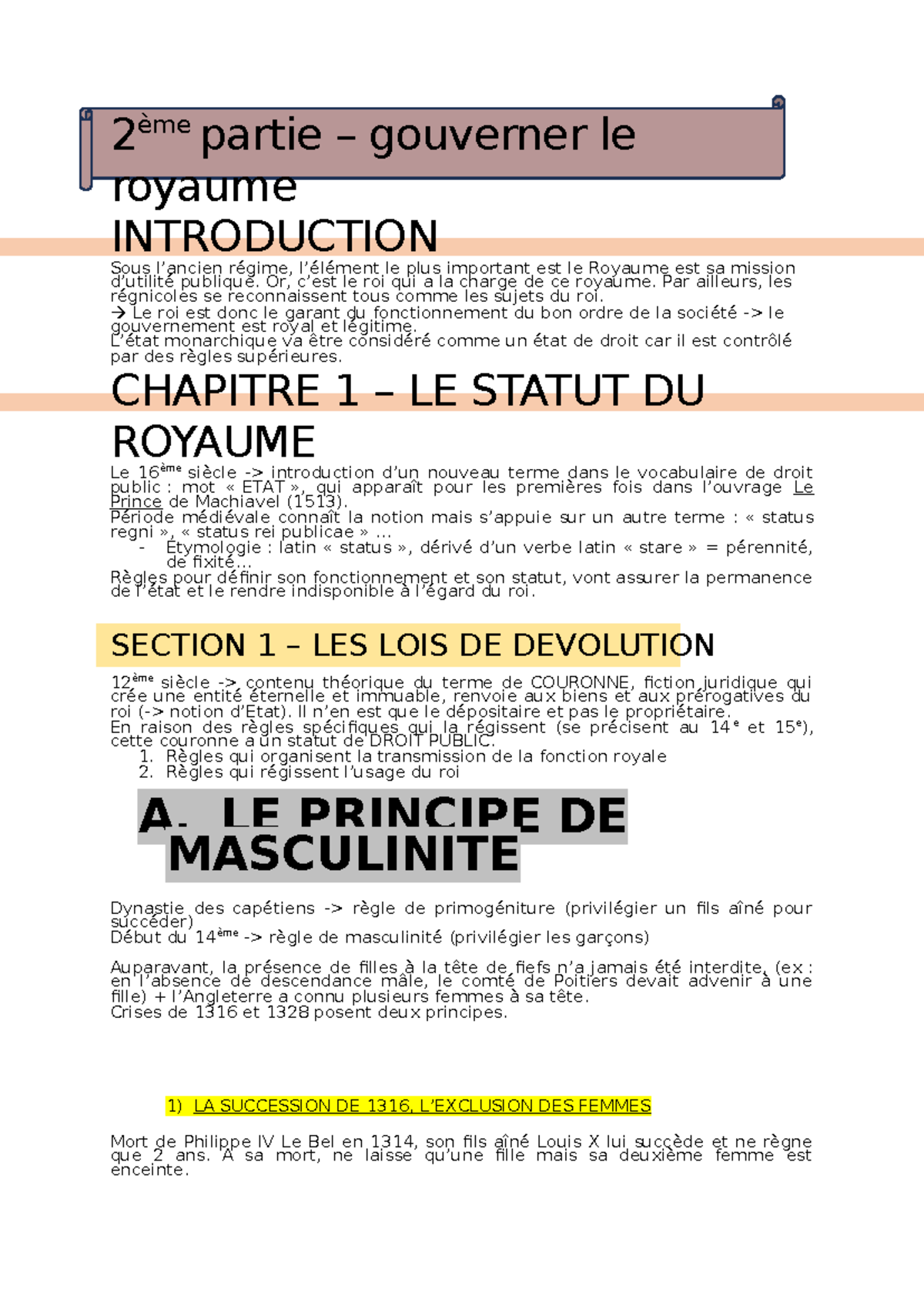 CP Histoire des Institutions Publiques - P2 - 2 ème partie – gouverner ...