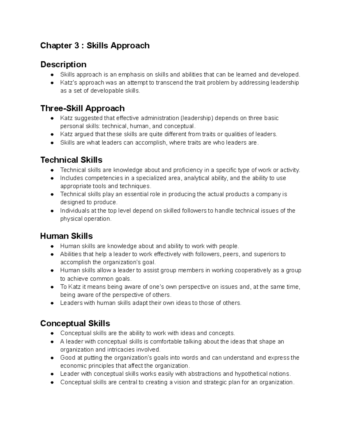 Chapter 3 Skills Approach - Chapter 3 : Skills Approach Description ...