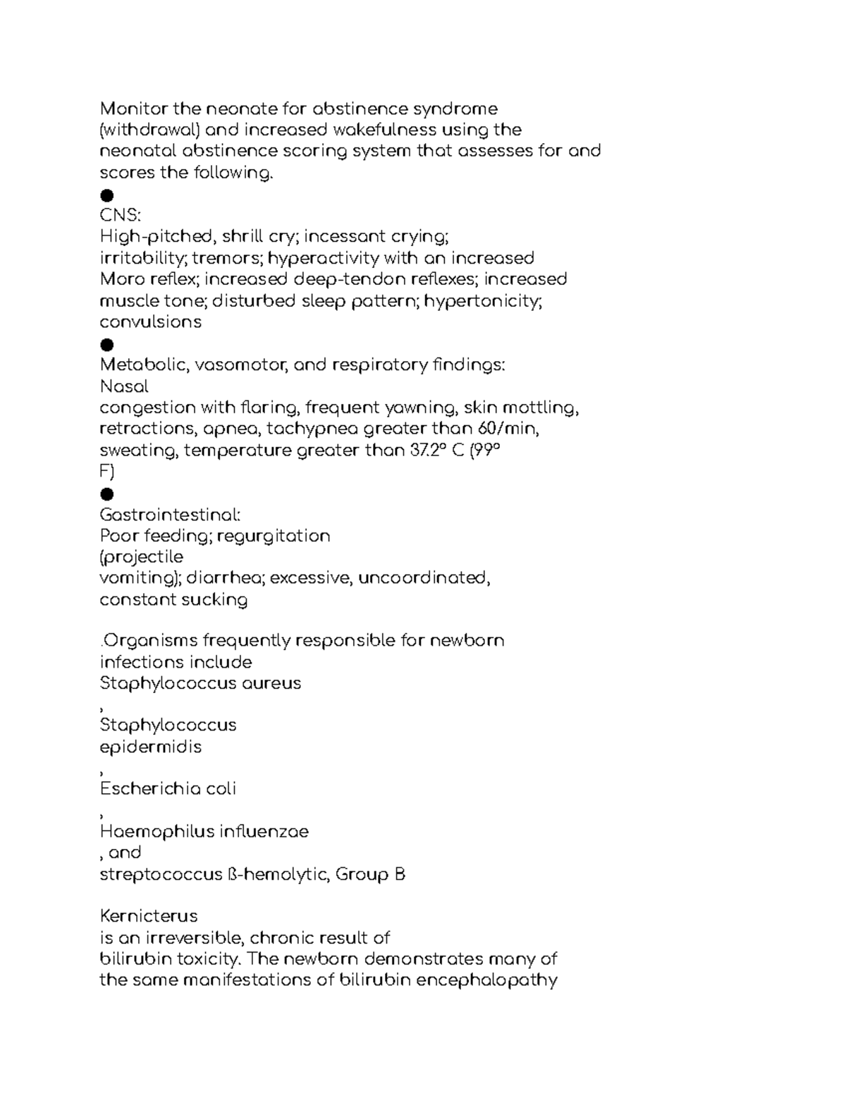 Untitled document - Monitor the neonate for abstinence syndrome ...