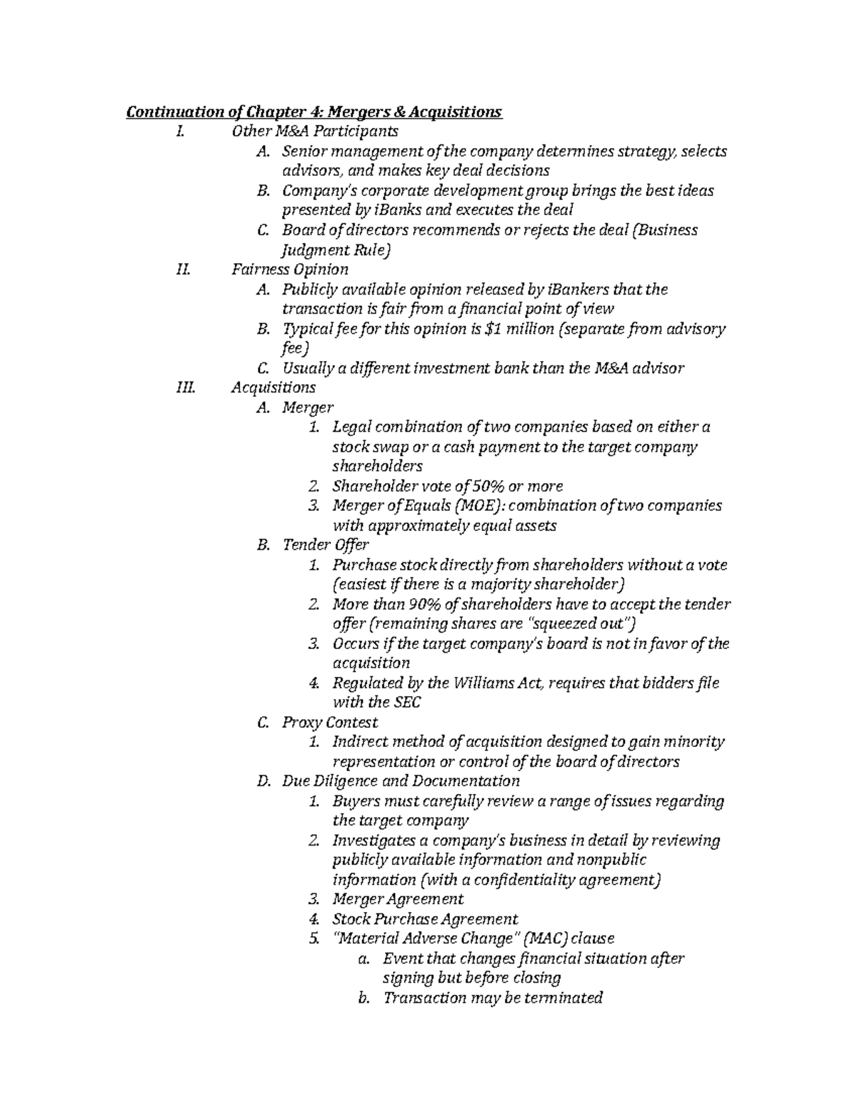 IB 4half2 - Summary Of Chapter 4 Part 2 For Intro To Investment Banking ...