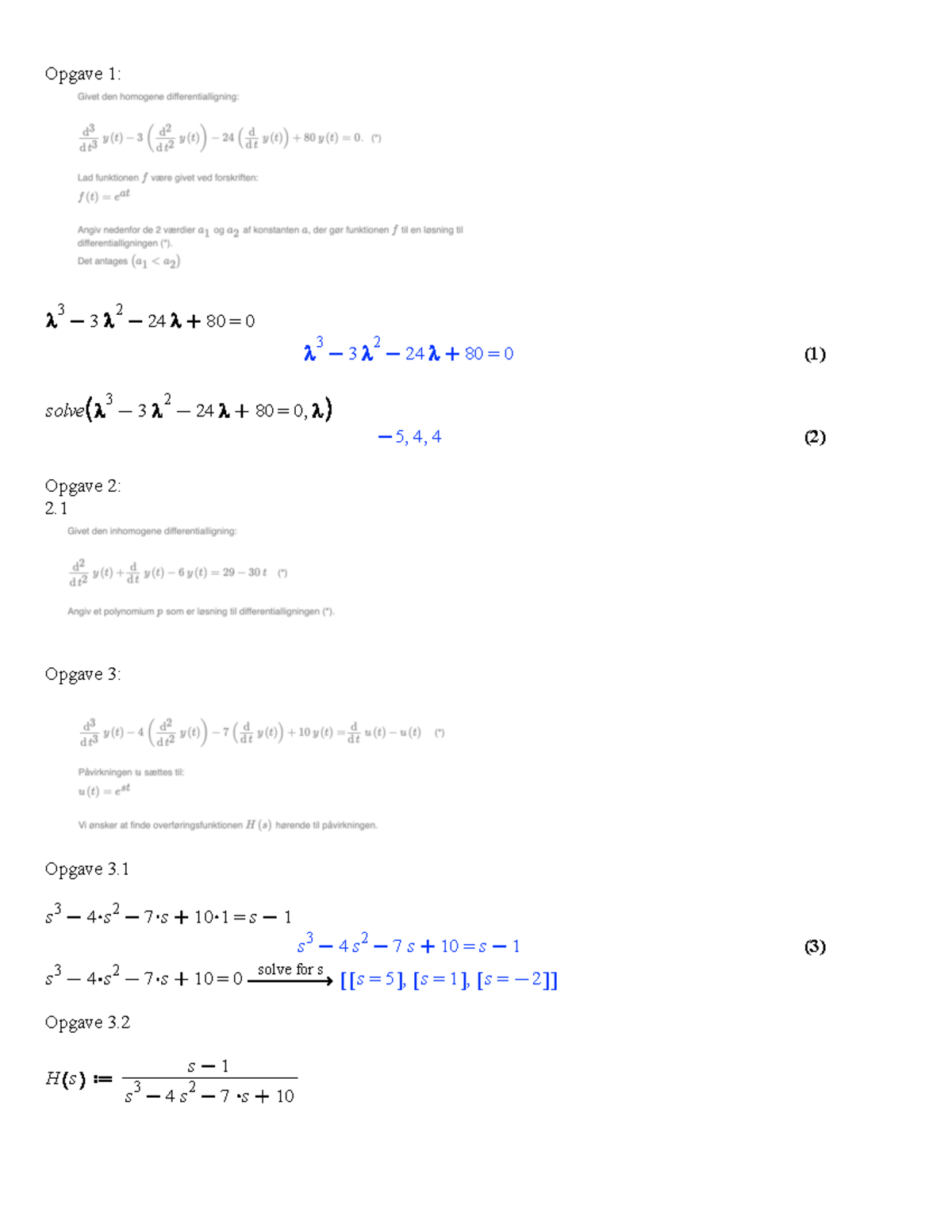 Modul 2 fra hjemmeopgave 2 - (2)(2) (3)(3) (1)(1) Opgave 1: 3 3 2 24 80 ...