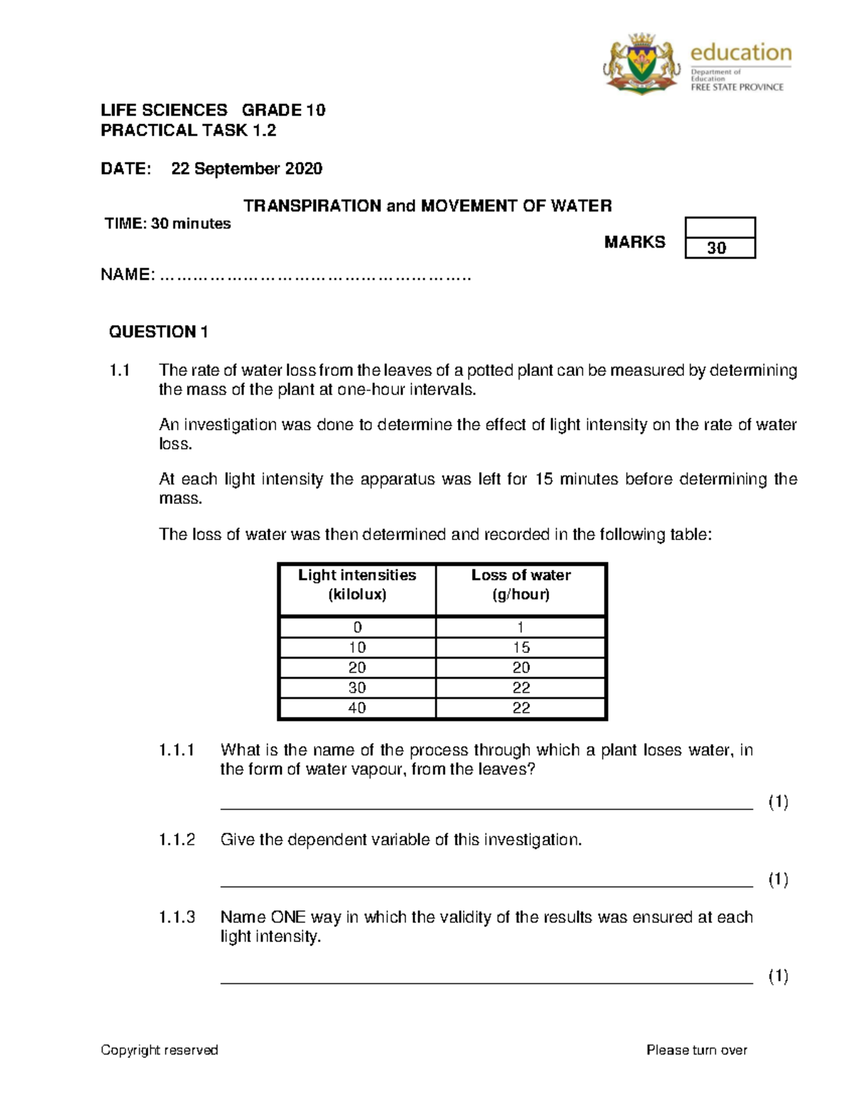 life science grade 10 assignment term 2 2023 pdf