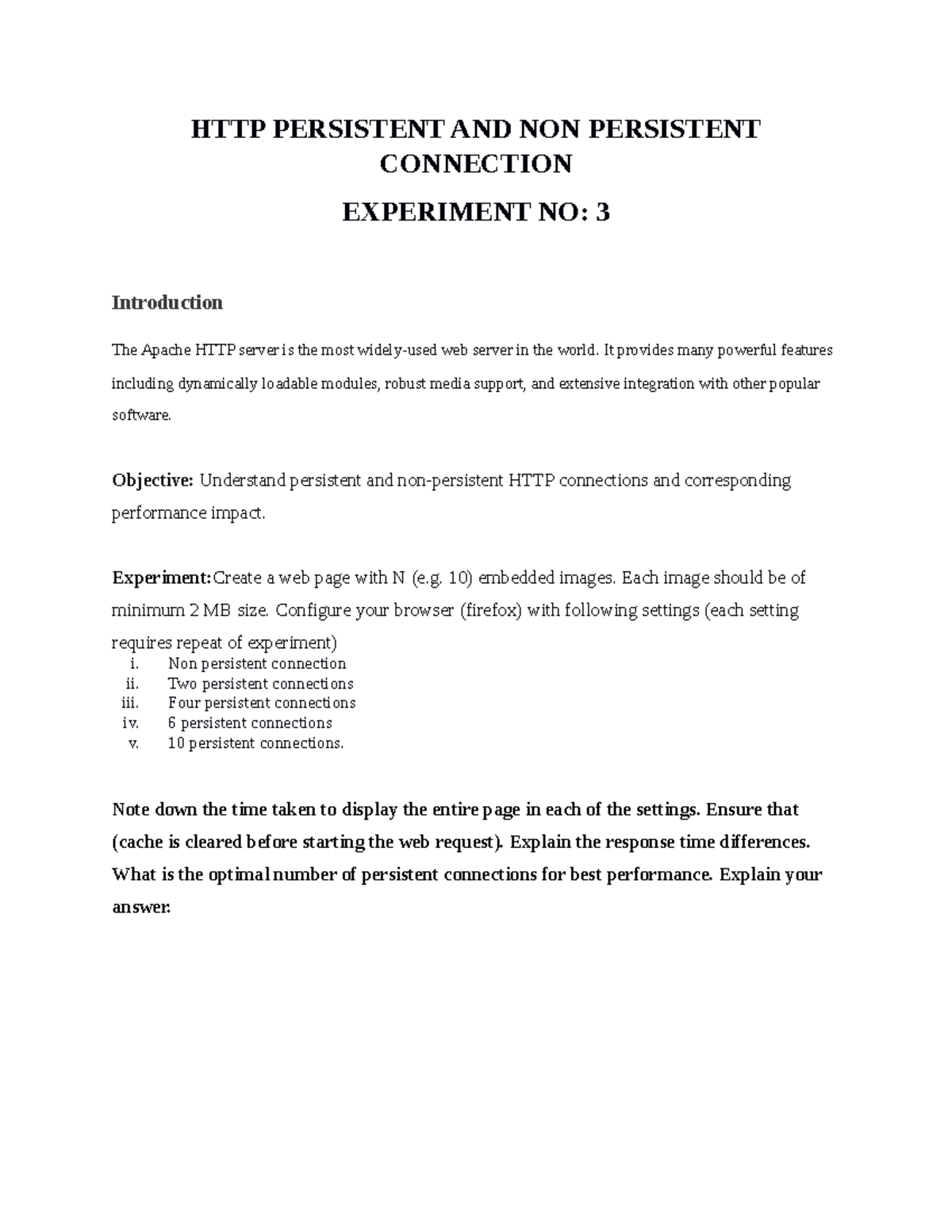WEEK3-HTTP1- Manual - HTTP PERSISTENT AND NON PERSISTENT CONNECTION ...