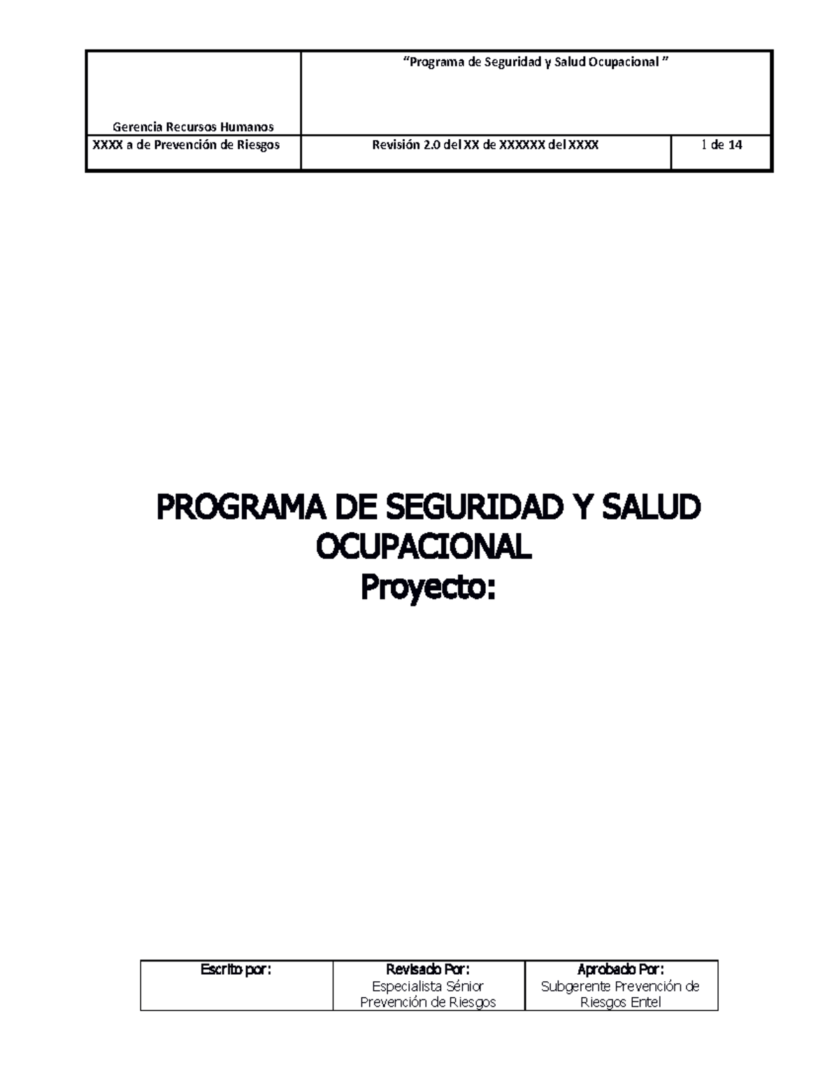 Anexo PR-SGP-SSO Programa de PPRR Rev1 0 - Gerencia Recursos Humanos ...