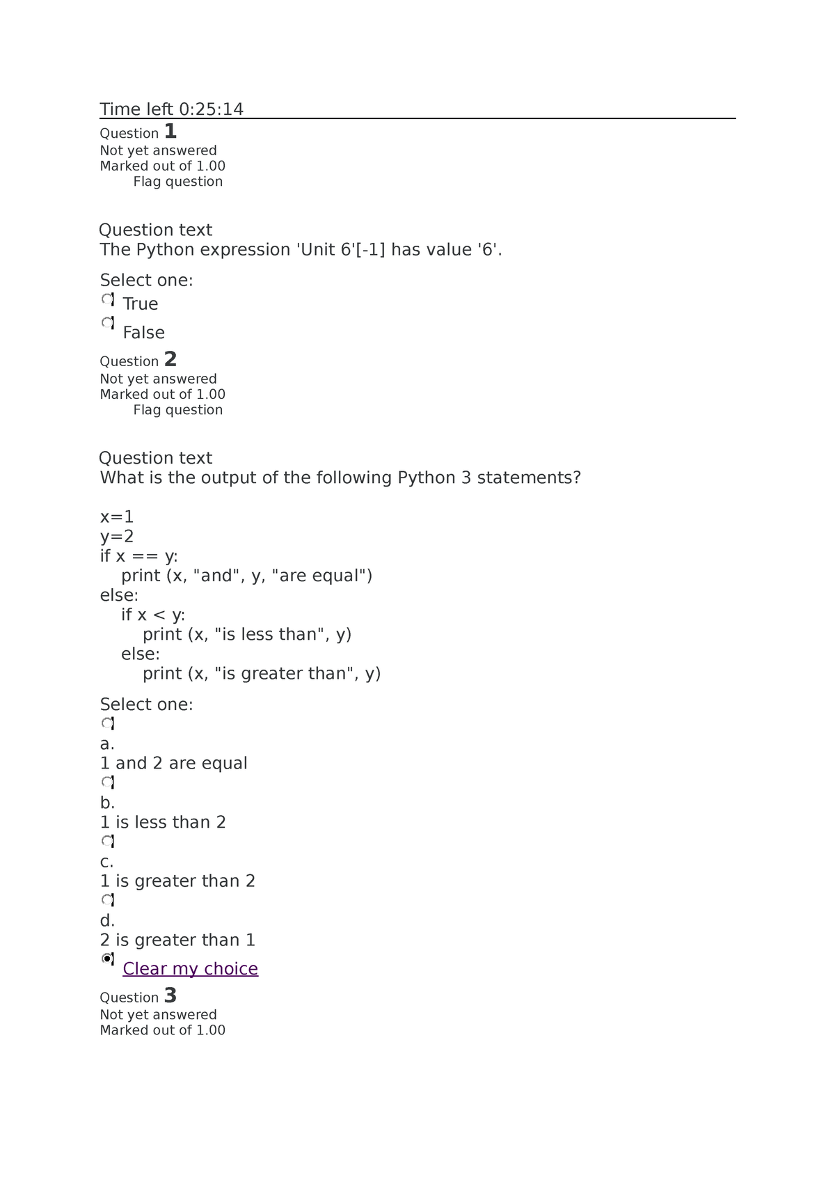 Graded Quiz Unit 6 - Assignments - CS 1101 - UoPeople - Studocu