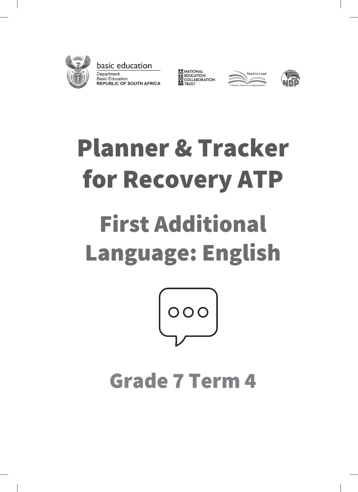 Gr 7 term 4 2021 efal recovery atp Planner & Tracker for Recovery ATP