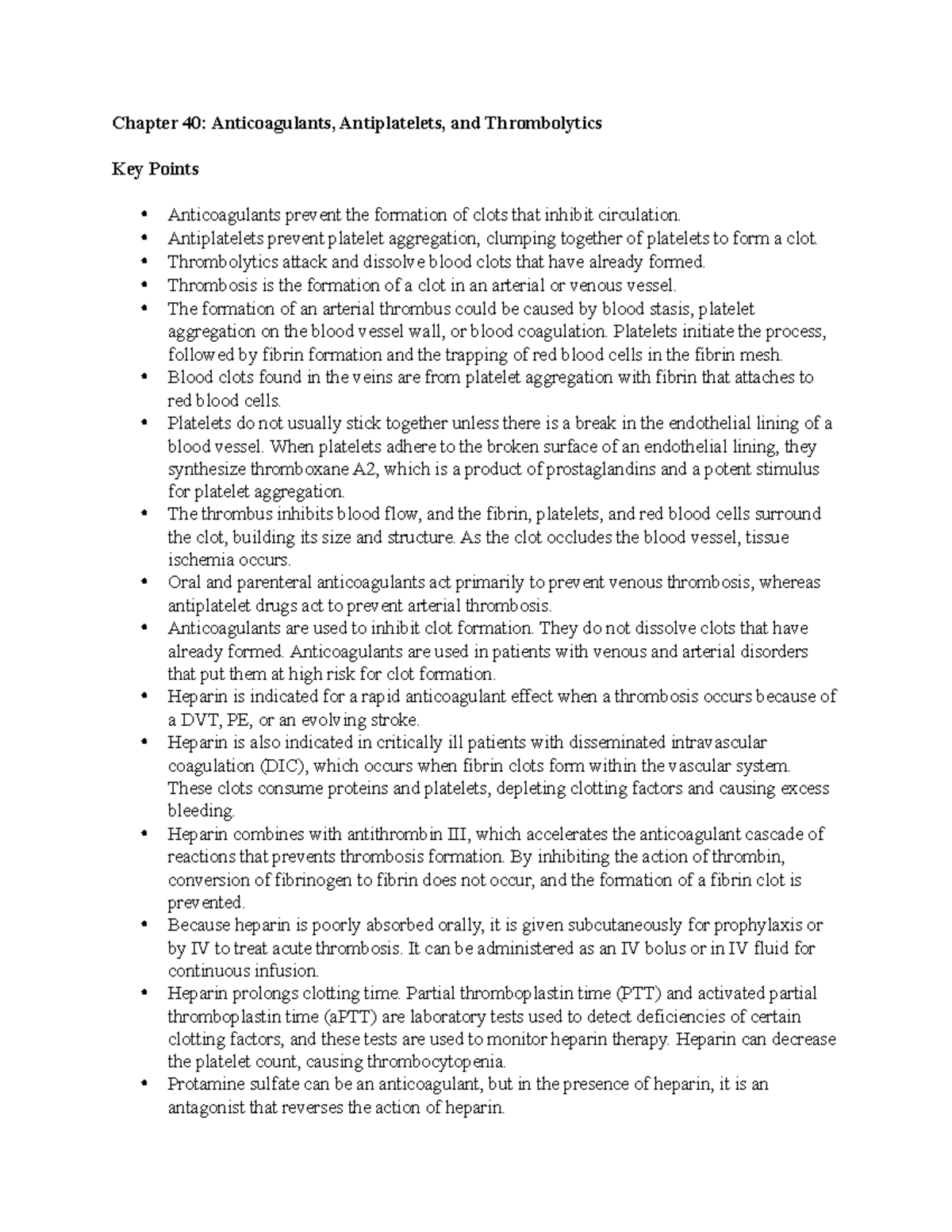 Anticoagulants, Antiplatelets, And Thrombolytics - Antiplatelets ...